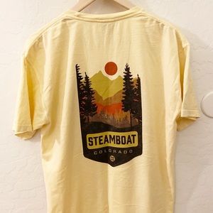 Steamboat Colorado T-Shirt Size Med Like New Yellow